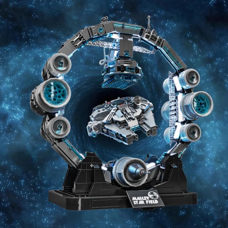 Creativo Maglev Astronave Building Blocks Illuminazione fresca Opera spaziale Fantascienza Decorazione Regalo per il compleanno di Natale