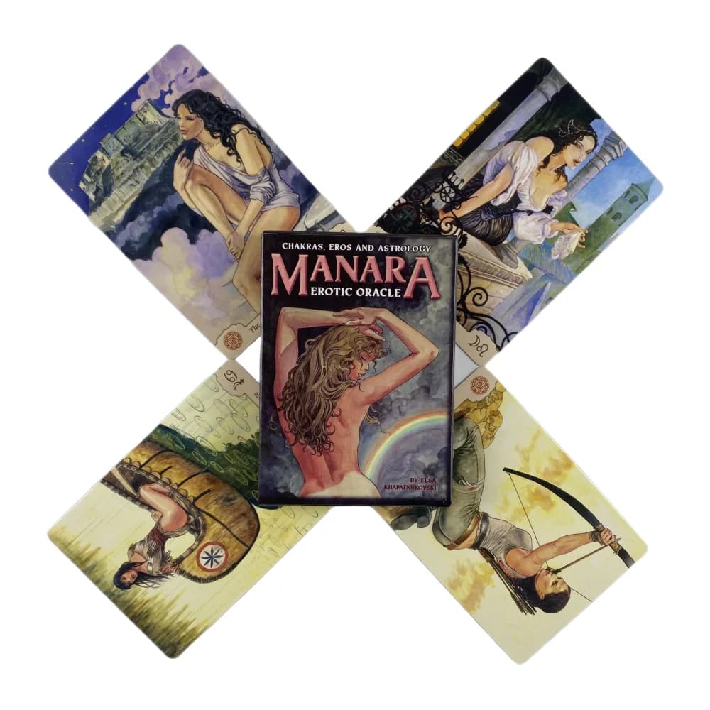 Chakras Eros e astrologia Manara Erotic Oracle Cards A 35 English divinazione Edition Deck Borad Games
