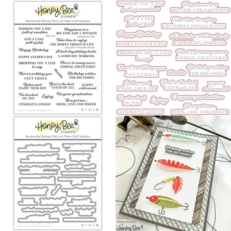 New Hooked On You English Words Set Clear Stamp Metal Cutting Dies For DIY Craft Making Paper Greeting Card Scrapbooking