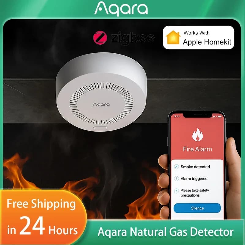 Aqara Natural Gas Detector Zigbee 3.0 Smart Gas Leakage Alarm Home Security for Xiaomi Mijia & Apple HomeKit