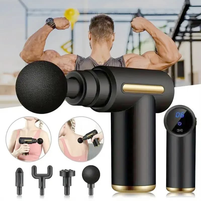 Mini muscle massage gun Portable deep percussion massager to relieve body, neck and legs pain