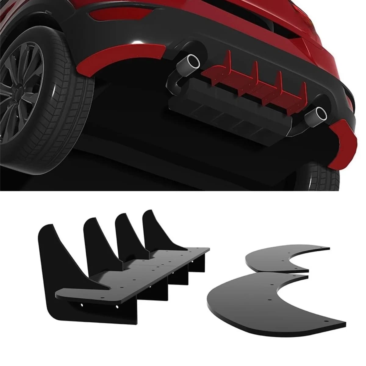 Spoiler Posteriore per Mazda CX-3 2014-2024, Diffusore Paraurti, Parte di Modifica, Protezione Paraurti, Accessori Auto