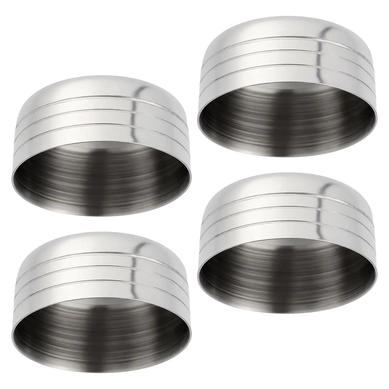 4Pcs Stainless Steel Shaker Cup Lids Leak Proof Replacement Covers for 550Ml Cocktail Shaker Bar Use Lids for Bar Shakers