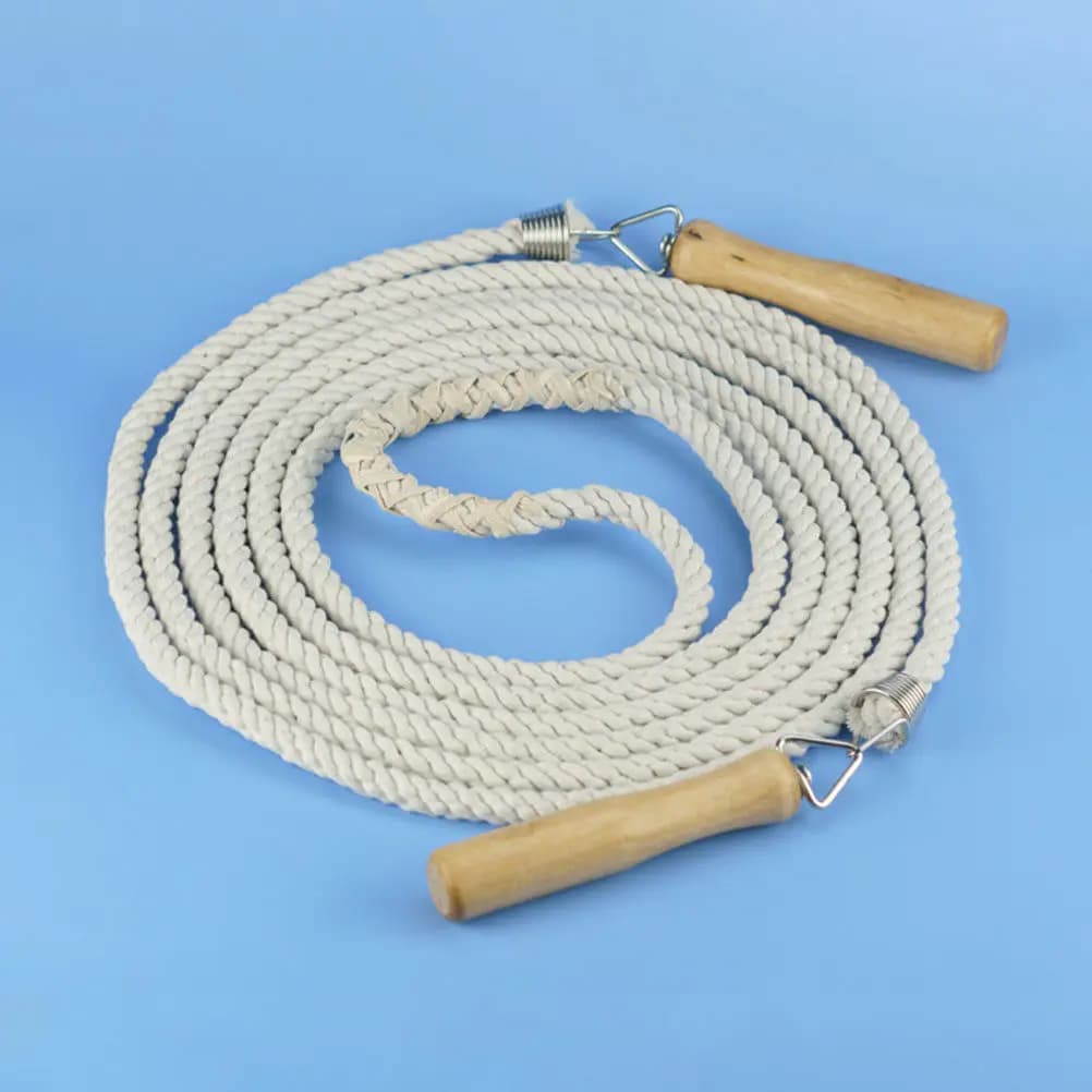 Long Jump Rope Soft Flexible Cotton Linen Team Skipping Rope for Group Exercise and Competitive Team Game Prop