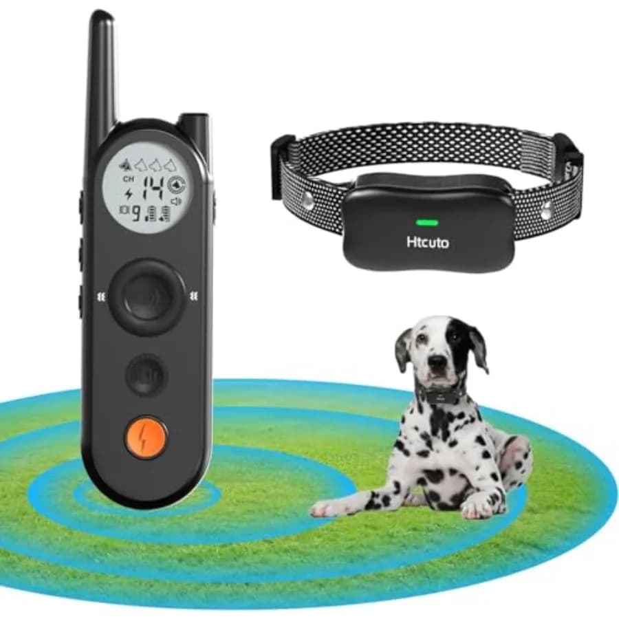 Recinto Wireless per Cani X3 con Portata di 3500FT e Collare di Addestramento Remoto da 6100FT, Ricaricabile per 185 Giorni, Impermeabile IPX7, Collare Nero con Vibrazione