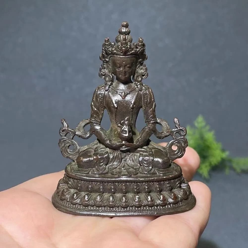 Collezione di pendoli Prajna antichi in bronzo Statua decorativa Prajna