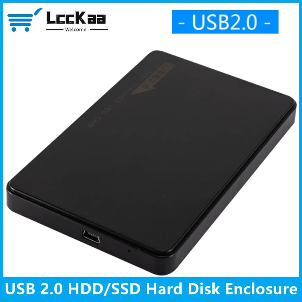 Custodia HDD LccKaa custodia USB2.0 custodia da 2.5 pollici SATA SSD HDD Mobile Box 480Mbps scatola Mobile esterna supporto adattatore per disco rigido 2TB