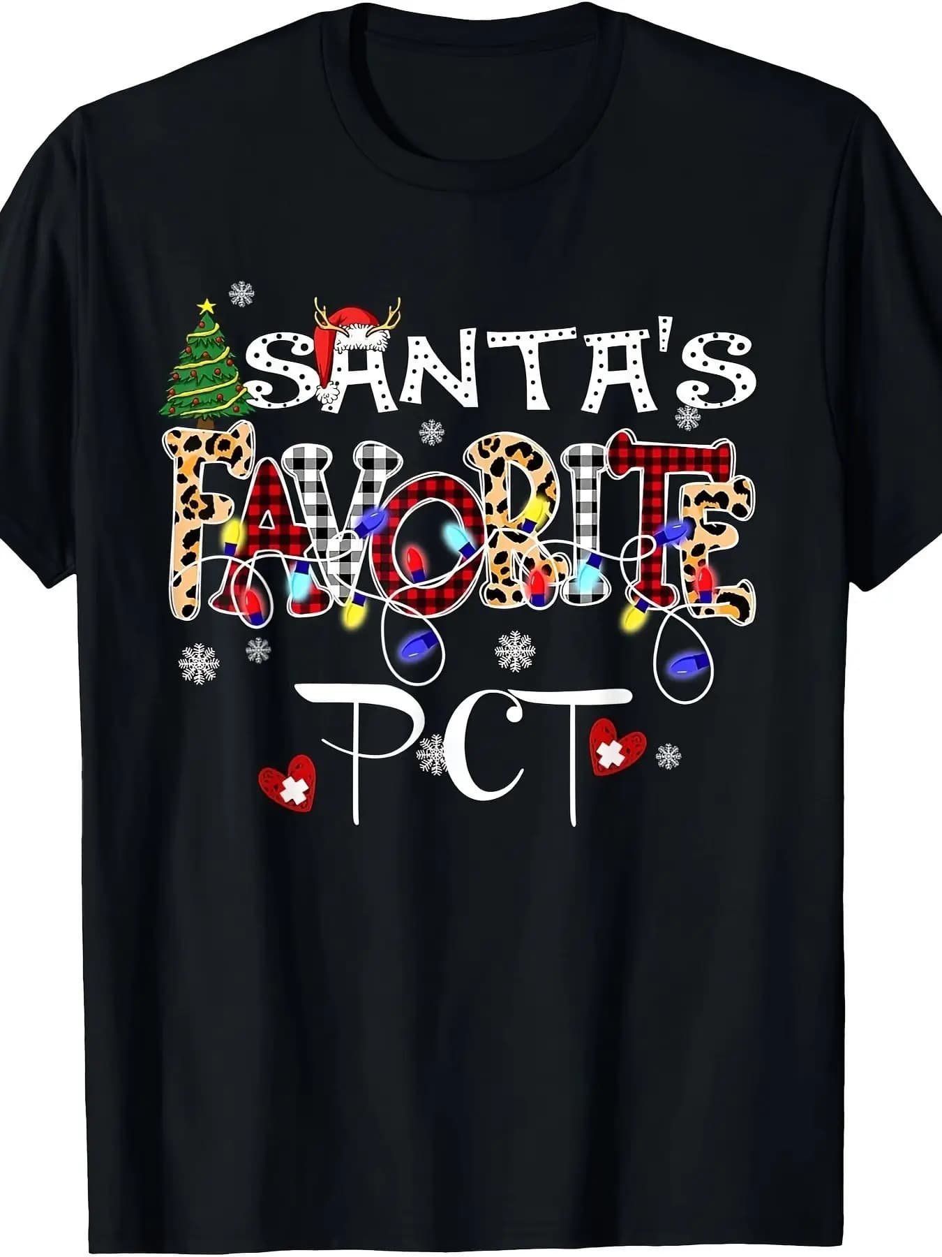 Buon Natale, maglietta per tecnici di assistenza al paziente Pct preferita di Babbo Natale - 100% cotone, 220 grammi