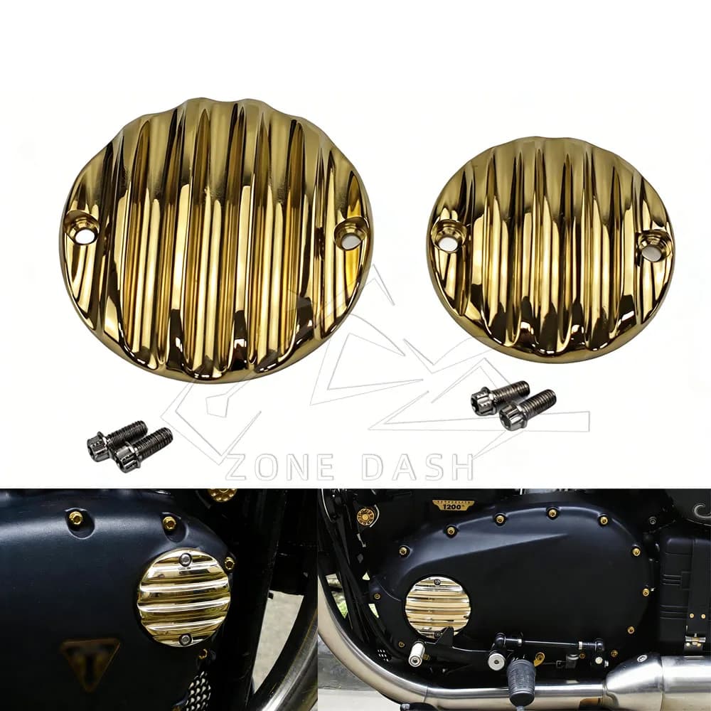 Coperchio Frizione Moto e Coperchio Ispezione ACG Protezione Motore Compatibile con STREET SPEED TWIN 900 BONNEVILLE T120 T100 BOBBER STREET