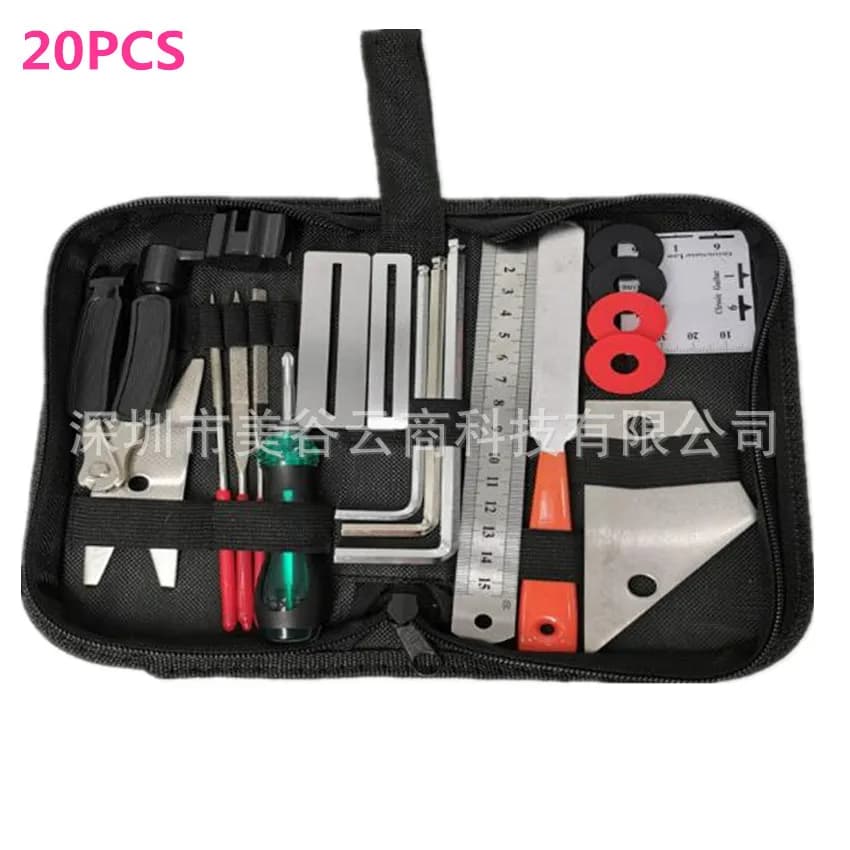 Set di strumenti per la riparazione di chitarra da 20 pezzi, accessori per chitarra, venditore caldo