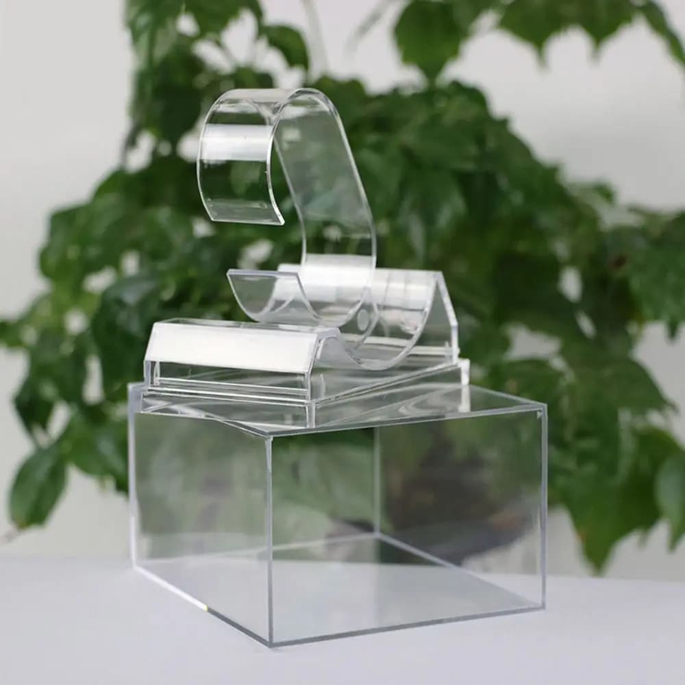 Plastic Watch Display Holder General Showcase Shelf Rack Jewelry Packaging Storage Box Multifunction Portable Watch Display