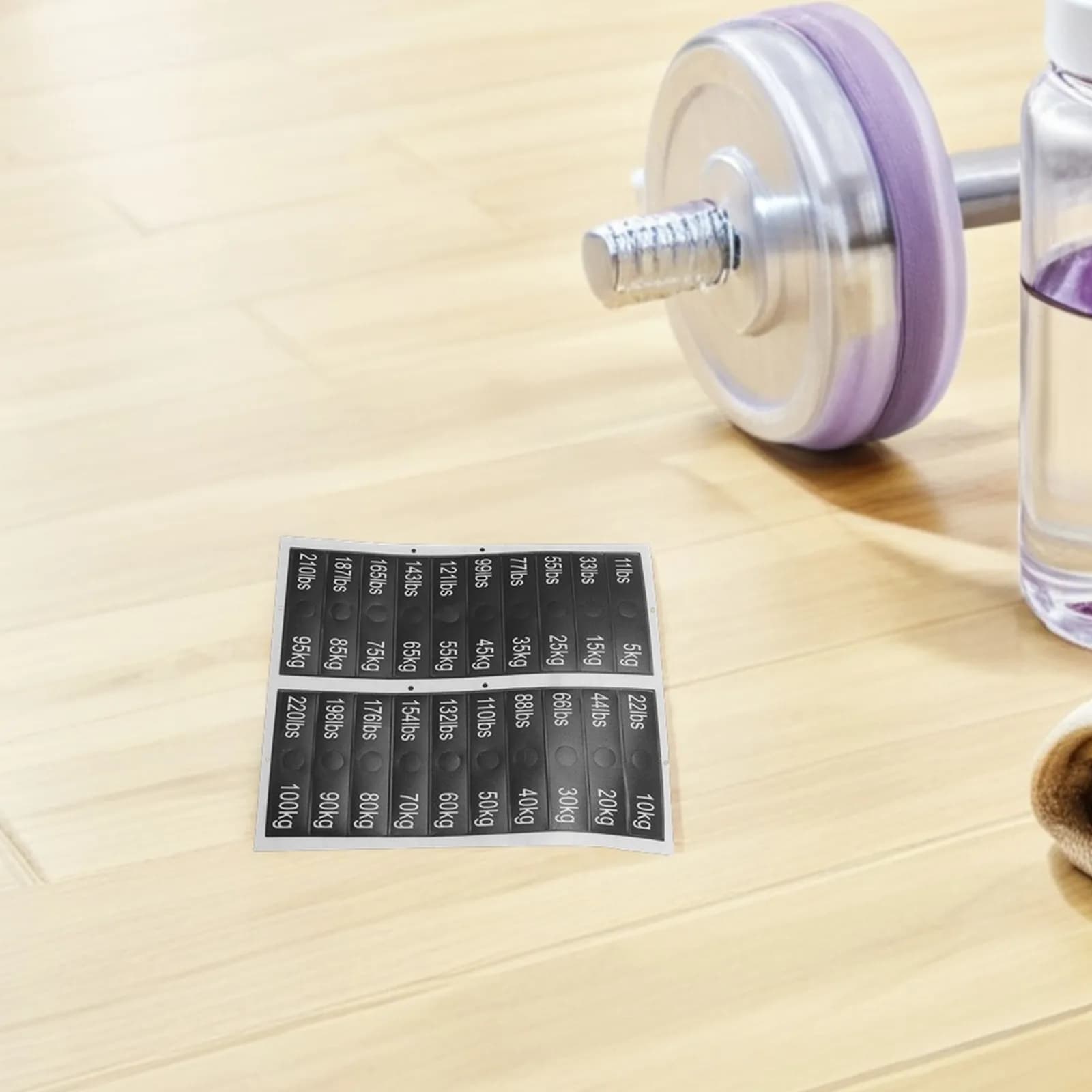 3 Sheets Weight Plate Stickers Gym Equipment Labels Self Adhesive Heavy Duty Weight Stack Numbers for Dumbbells Barbells 5-100Kg