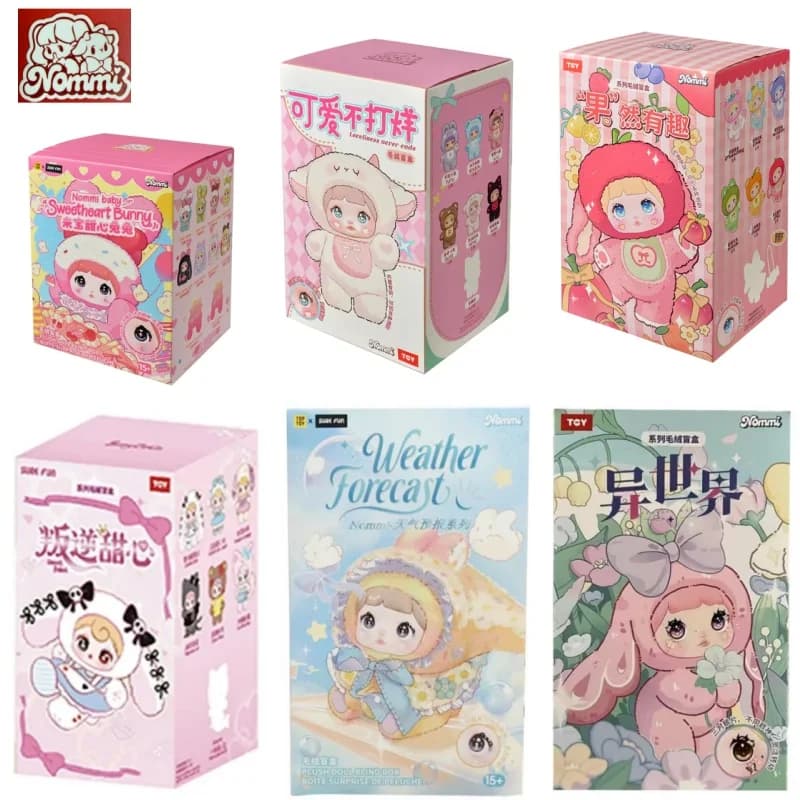 Nommi Originale Serie Loveliness Never End, Serie Frutti Interessanti, Scatola a Sorpresa con Figurine Nommi, Modelli in Vinile e Peluche, Giocattoli Trendy