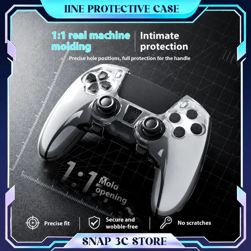 Custodia Protettiva IINE per Controller Gaming DualSense Edge Elite, Custodia Rigida Trasparente per Accessori Console Gaming PS5