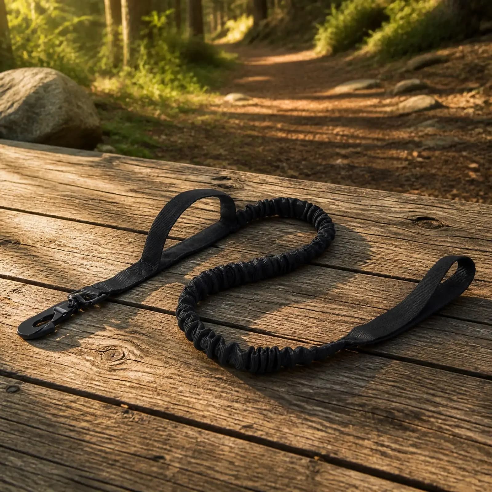 Sturdy Cotton Nylon Dog Leash for Outdoor Activities with Shock Absorbing Elastic for Active Puppy Control