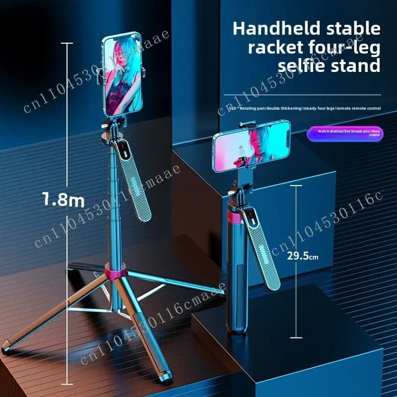 Nuovo stabilizzatore portatile con staffa da pavimento universale per selfie stick a quattro zampe P185