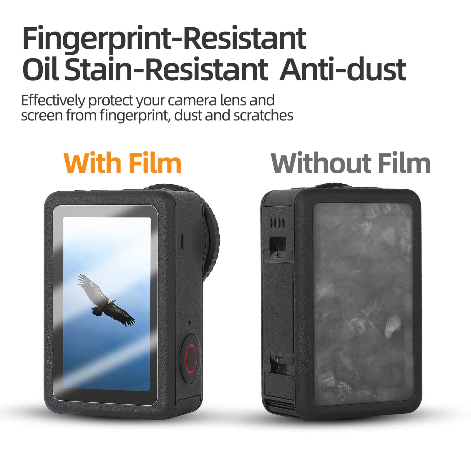 Sunnylife-For DJI OSMO Action 6 Screen Protector Glass Scratch prevention Tempered Glass Camera Lens Protective Film Accessories