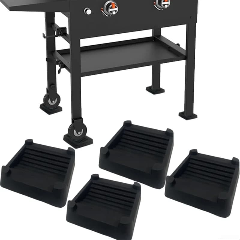 4Pcs Blackstone Grill Leveling Shims Kit Stackable Rubber Pad for Frying Pan Griddle Cooking Anti-Shake Design Camping Grills