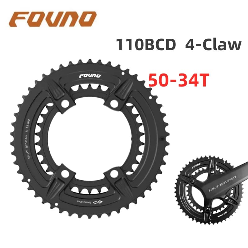 FOVNO bicicletta corona 110BCD 4 artigli 50-34T doppio disco per bici da strada forShimano 5800/6800/R7000/R8000/R9100 parti di ciclismo