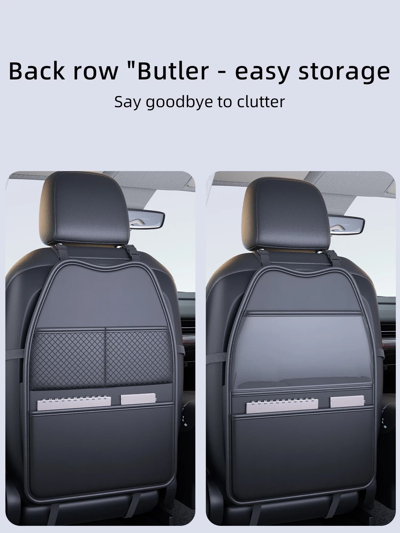 Practical multifunctional storage bag for car back, suitable for both regular and sport seats, high quality