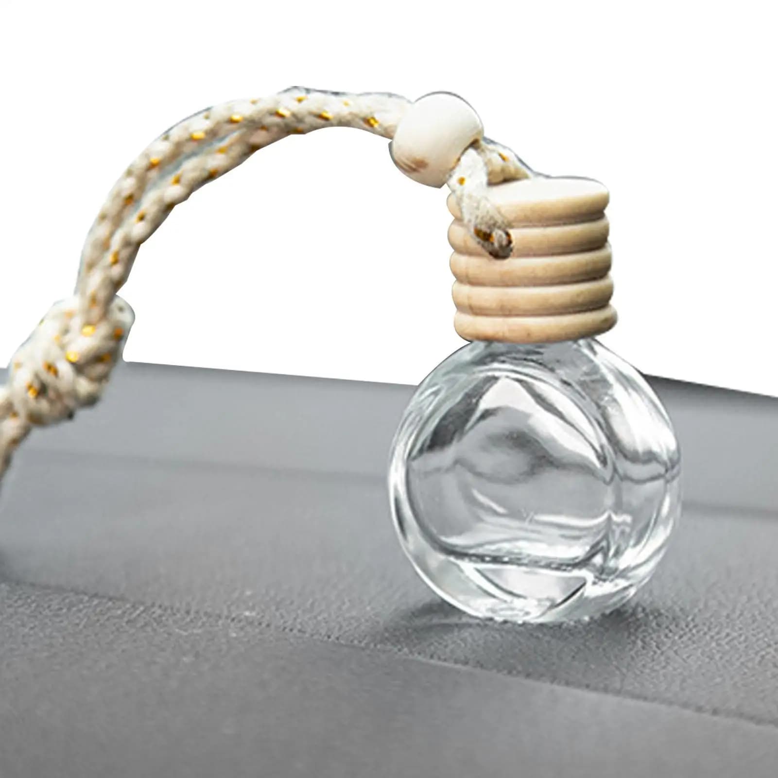 Car Perfume Diffuser Empty Bottle Transparent Car Air Freshener Perfume Bottle Car Interior Freshening Aromatherapy Pendant