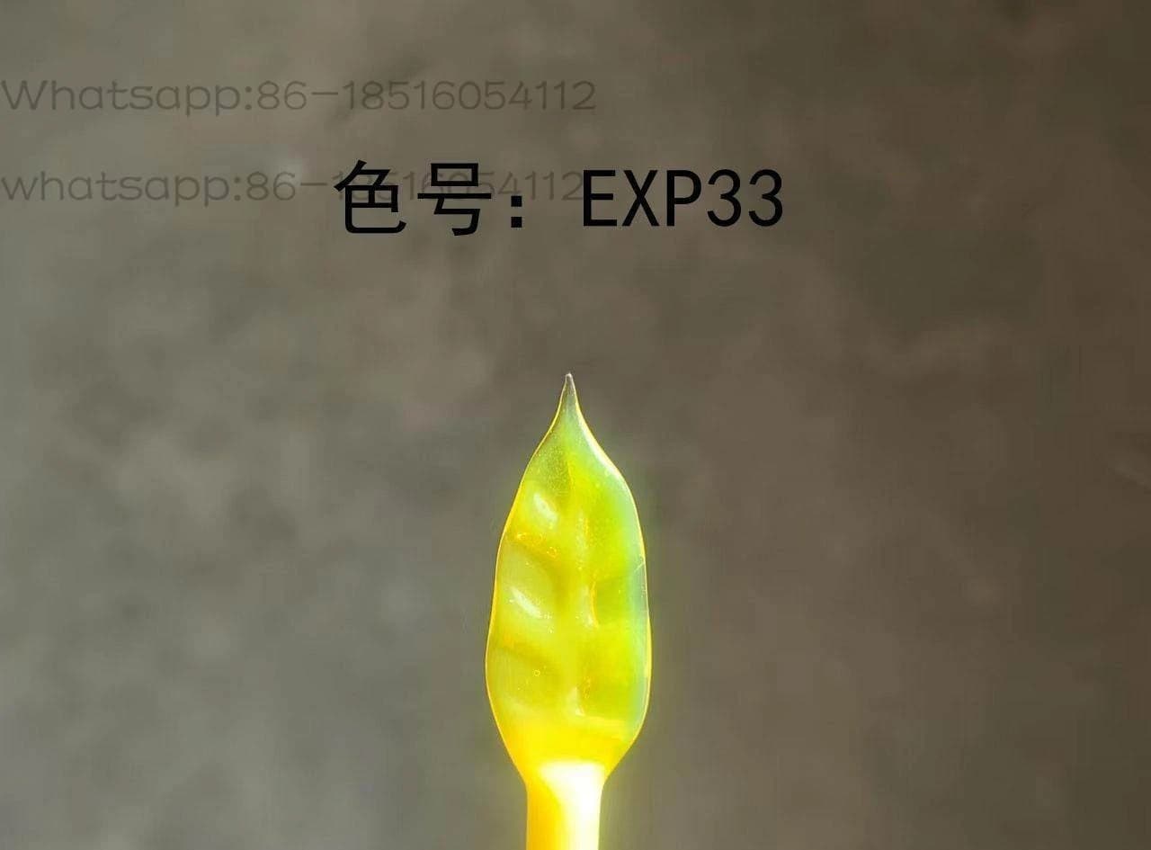 Barra EXP33 in Vetro Borosilicato ad Alta Resistenza, Colore Giallo-Verde, Materiale Duro per Utensili