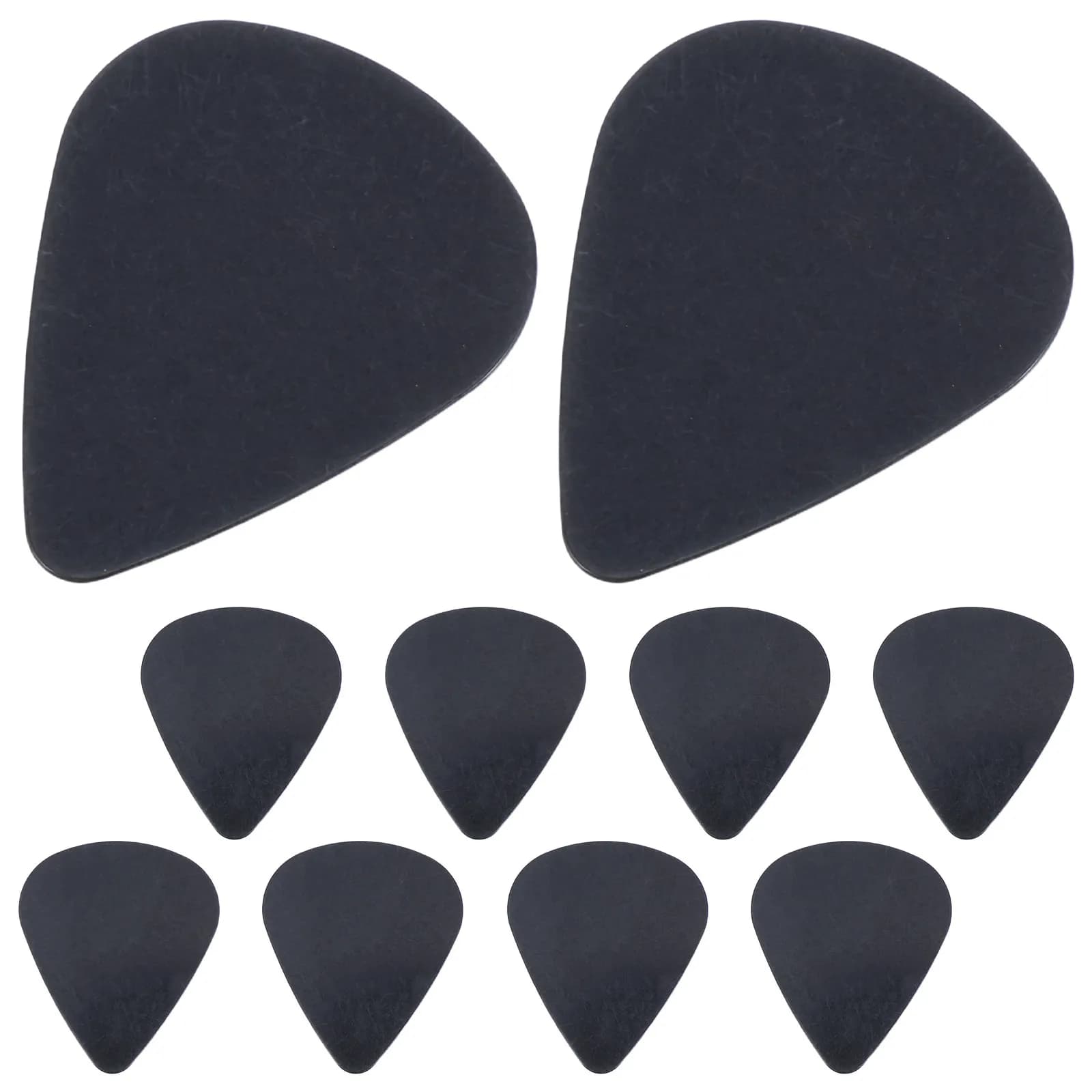 Set di 10 Plettri per Chitarra in Celluloide Nero Sottile per Chitarra Acustica ed Elettrica, Suono Chiaro, per Principianti e Professionisti