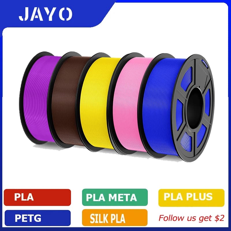 JAYO 5 rolls pla plus/pla meta/petg/matte pla/filament rainbow 3D printer thread 1,75 mm FDM 3D printer materials for 3D printer