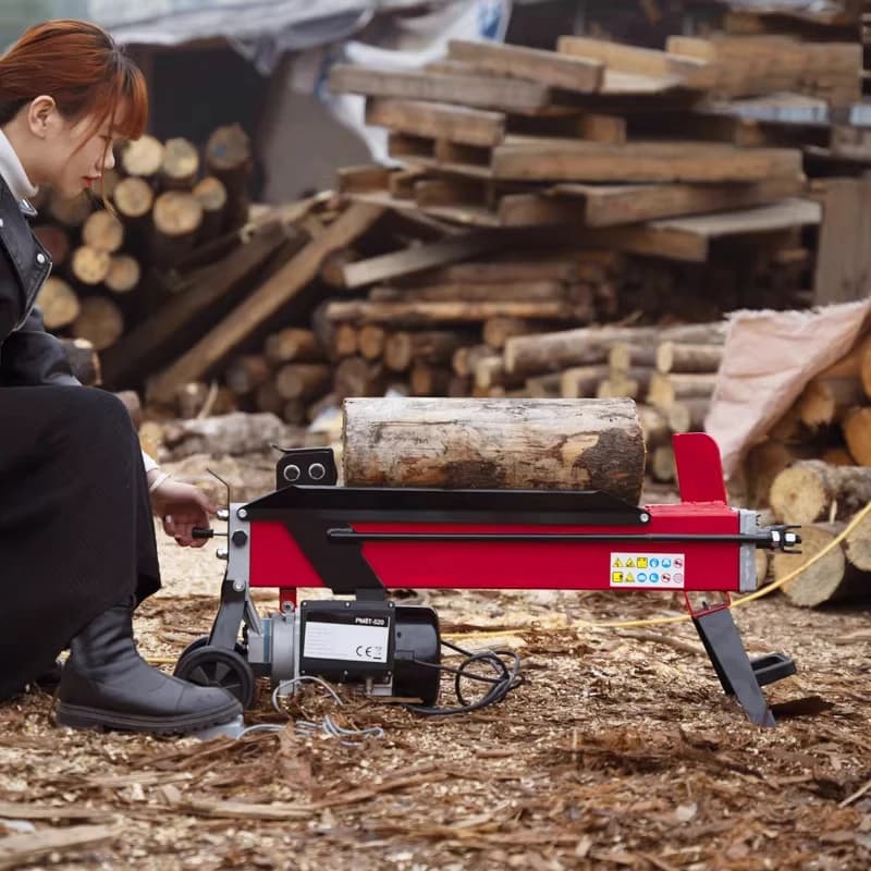 4/6/8 Ton Hydraulic Log Divider Electric Logs Now For Sale Single Blade Design Racing 52/55MM for split firewood