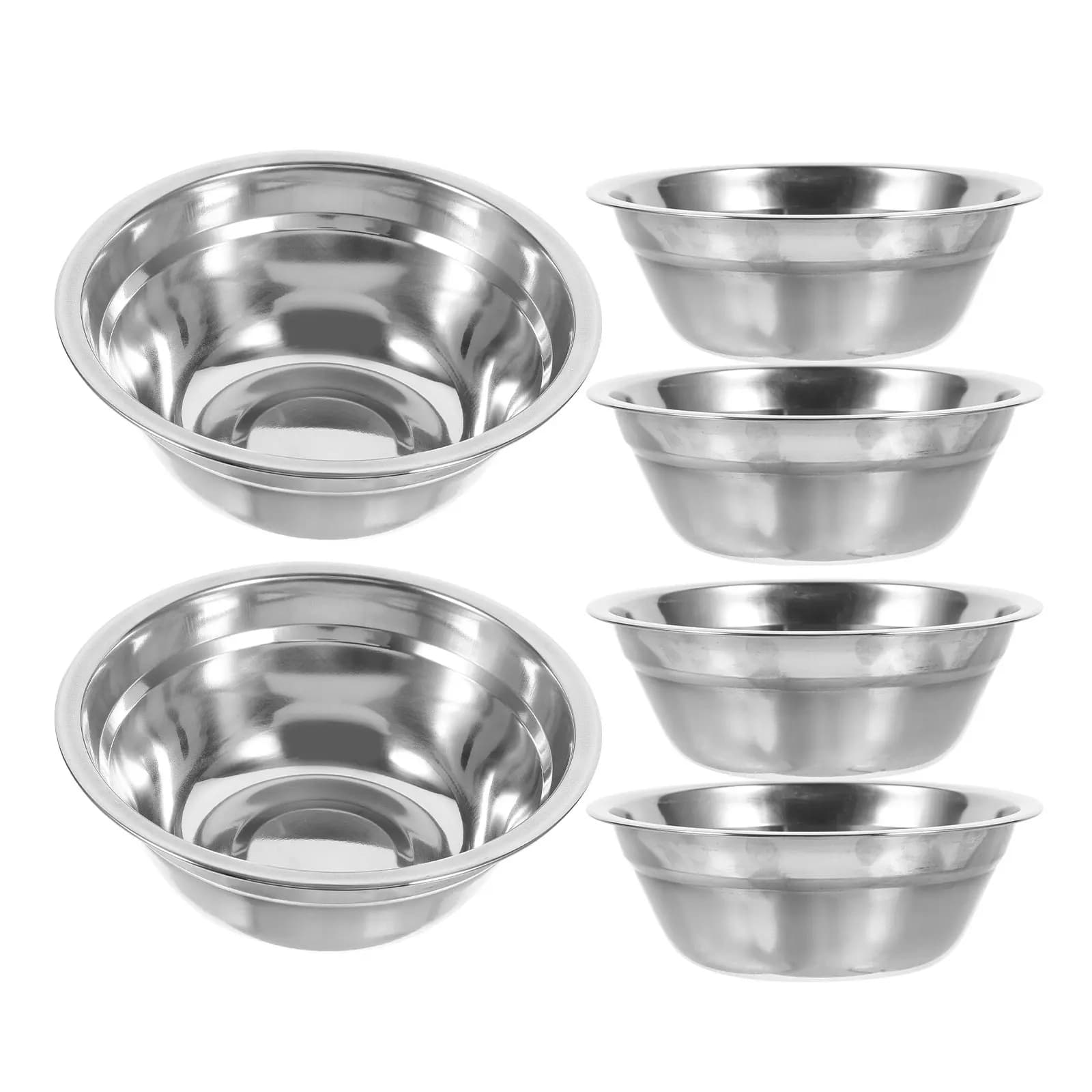 6Pcs Stainless Steel Mask Bowls DIY Mixing Set Facial Mask Tool Metal Mixing Bowls Spa Beauty Salon Supplies Metal Bowl