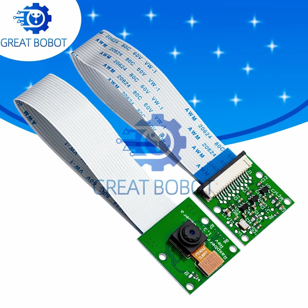 BS Raspberry Pi 3 Model B+ Camera Module: 5MP 1080p/720p Mini Webcam – Compatible with Raspberry Pi 2 Model B