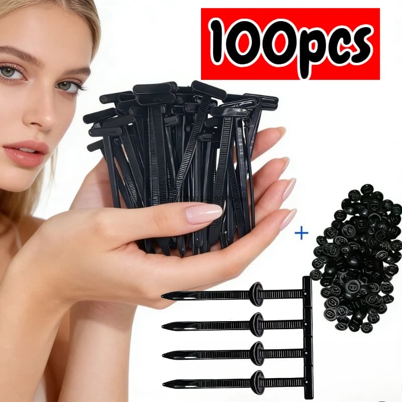 Car Nylon Cable Tie Buckles Universal Heavy Duty Self-Locking Zip Ties Holder with Pin Button Fasteners Car UV Resistant Ties