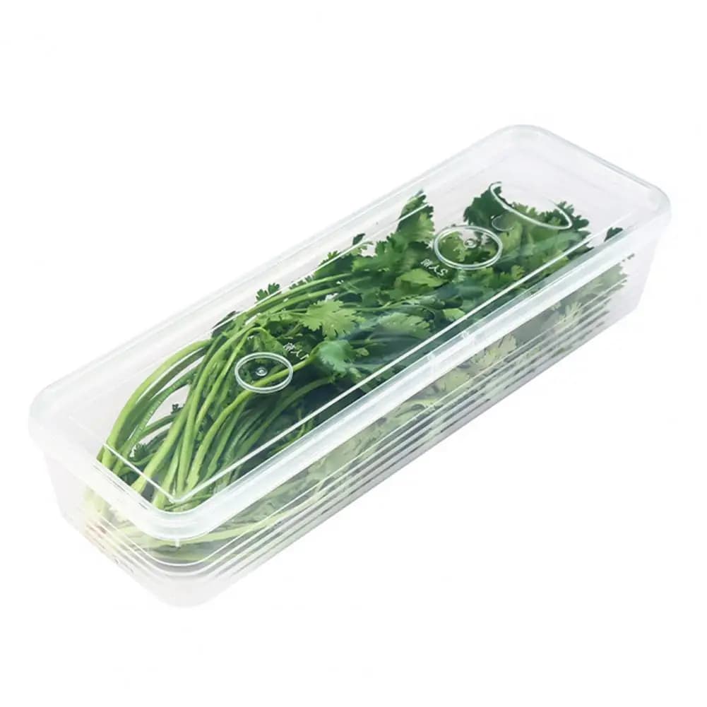 1/3Pcs Transparent Refrigerator Storage Box Vegetable Organizer Food Grade Free Stackable Multifunctional Fresh-keeping Box