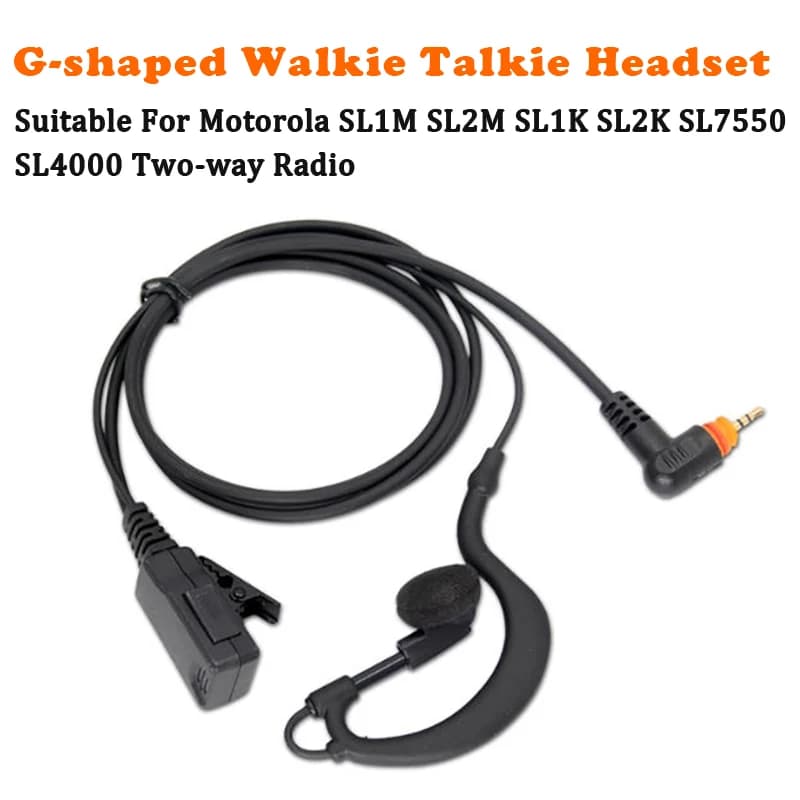 Walkie-talkie Earphones with PTT Earpiece Heaphones For Motorola Radio SL1M SL1K SL300 SL500 SL1600 SL2600 SL7550 SL8550 Headset