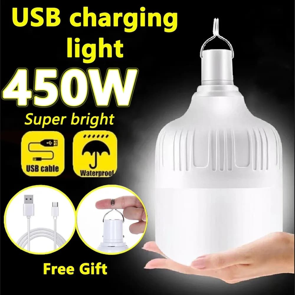 Luci di emergenza multifunzionali a LED ricaricabili tramite USB Lanterne portatili per esterni Lampada di emergenza Lanterna Luce da campeggio per barbecue