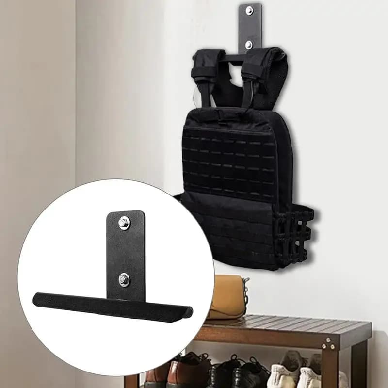 Weight Vest Plates Holder Space Saving Steel Wall Mount Workout Accessories Home Gym Organization For Gym Fitness Rooms Garages
