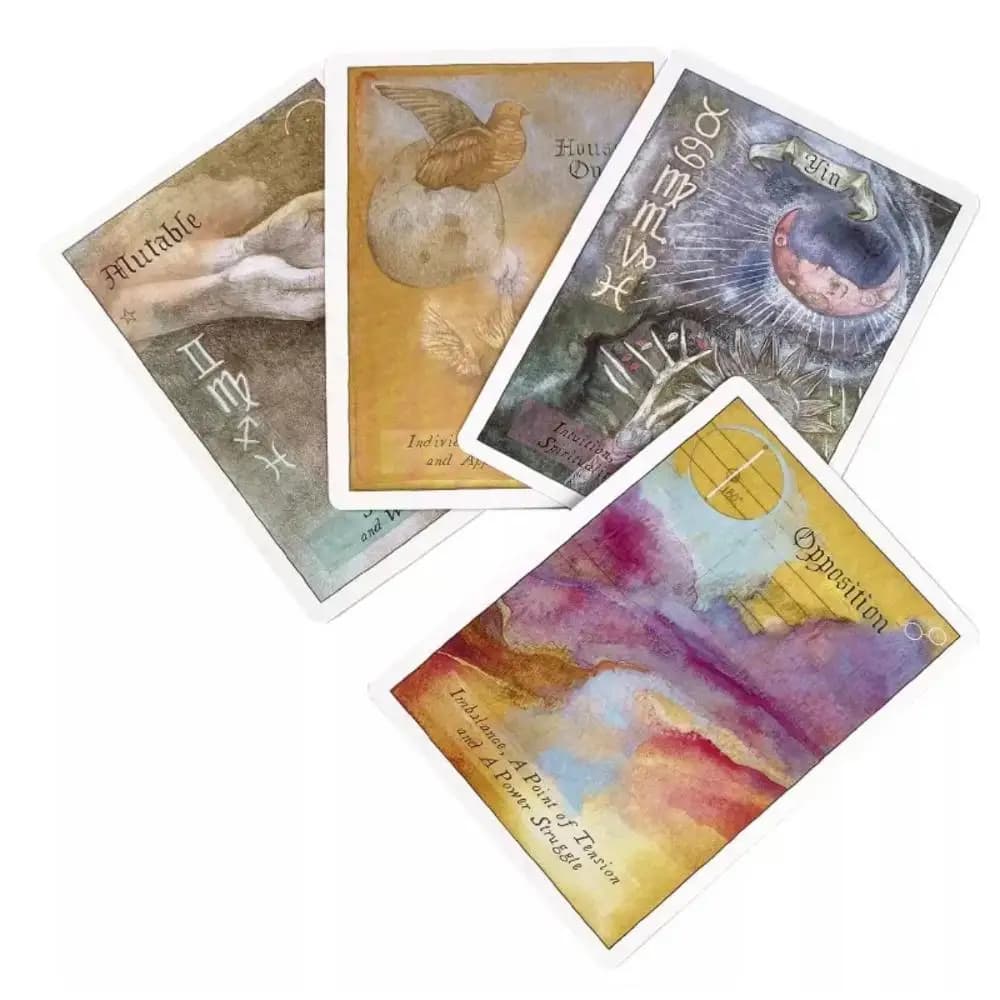 10.4*7.3cm corpi celesti astrologia Oracle Deck: 51 carte