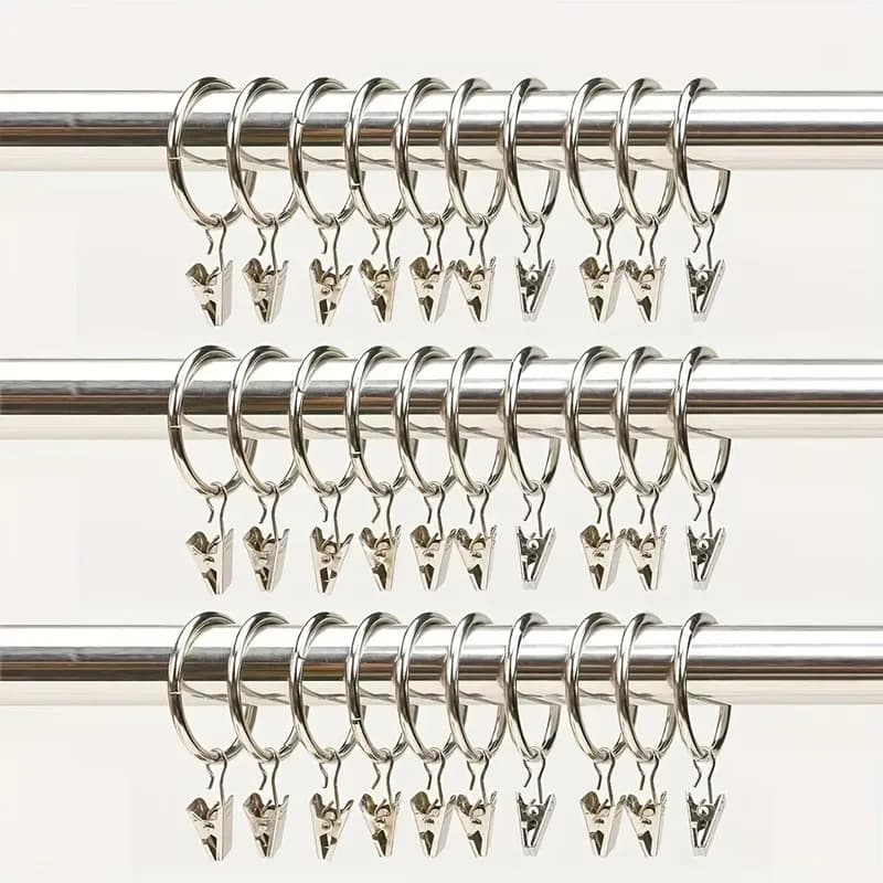 29 pcs 32mm Curtain Clip Rings, Sturdy Metal Ring for Bedroom Window Curtains, Multipurpose, Versatile
