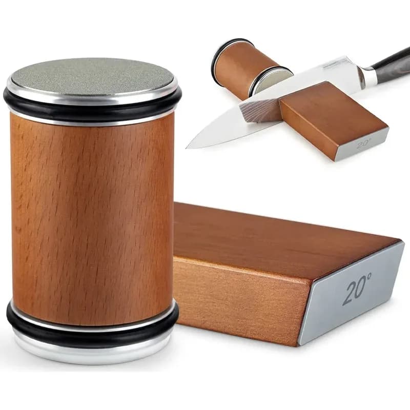 Sharpeners with rolling for straight edge, knife sharpening kit with 15 and 20 ° Magnetic grade angle for kitchen knives Stone for sharpening