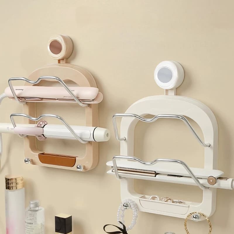 Support for wall hair dryer Support for iron curling fans Hair styling tools Multifunction Storage Rack Organizer