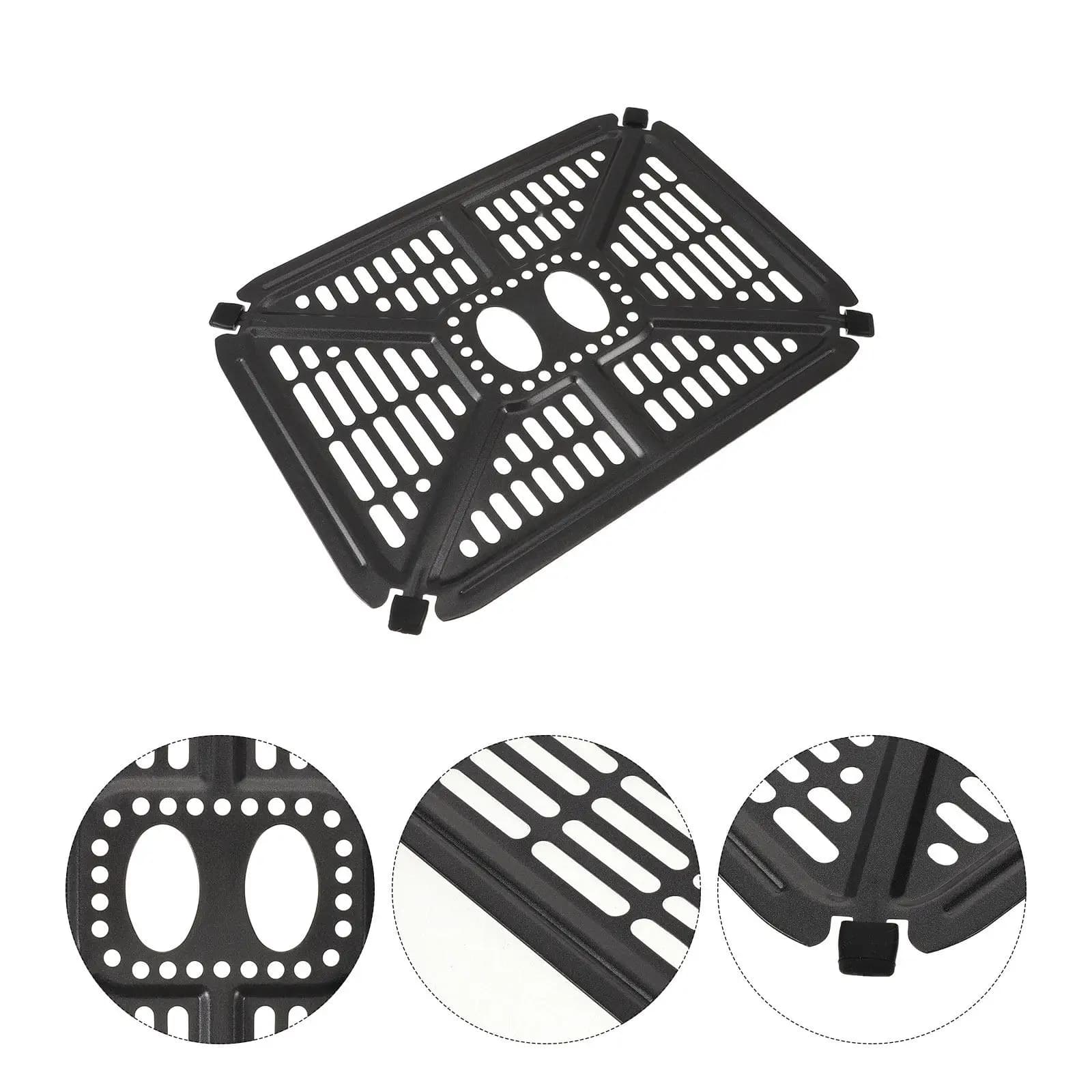 Air Fryer Crisper Tray Nonstick Replacement Grill Pan Bbq Cooking Tray for Fries Pizza Steak Accessories 22x15cm