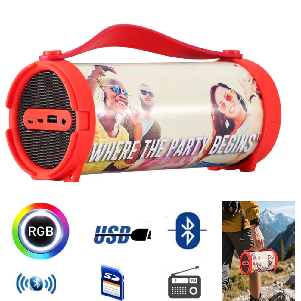3000W Powerful Bluetooth Speaker LED Light Portable Outdoor Rechargeable Speakers 2.5 Inche Subwoofer Sound Box Support TWS Pair