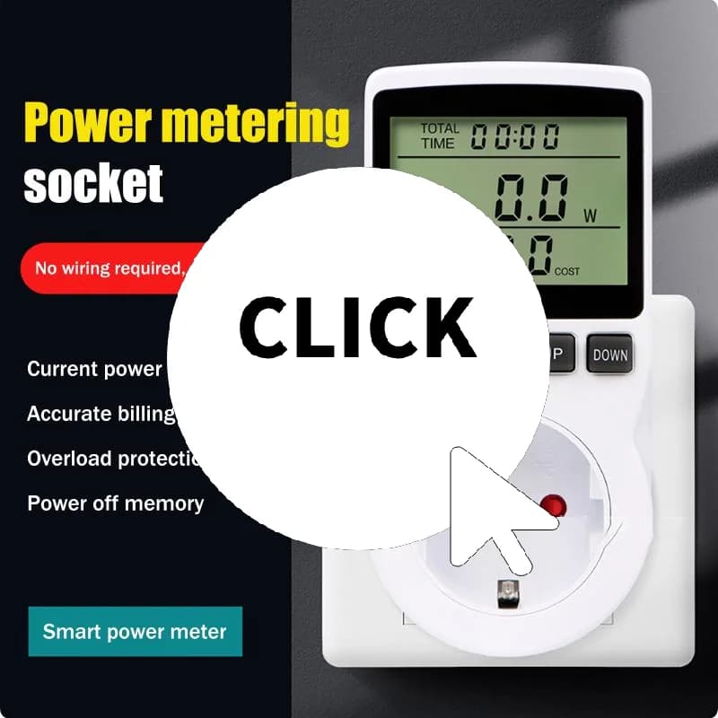 European and American plug-in power measurement socket, intelligent measurement socket, unreversed voltage and amperometer
