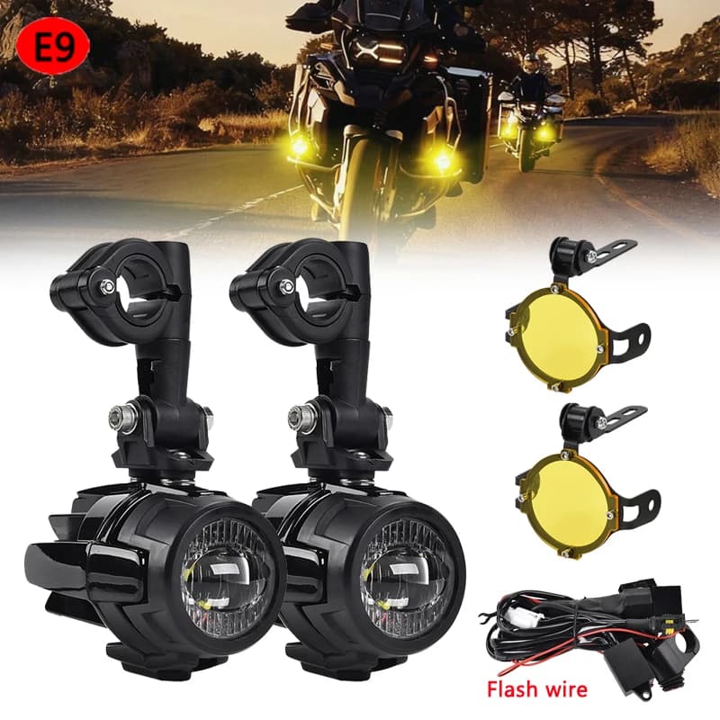 Impermeabile Moto Fendinebbia Strobe Flash Giallo Bianco Luci Faretto Luce di Guida Per YAMAHA Tenere 700 T700 XTZ 700