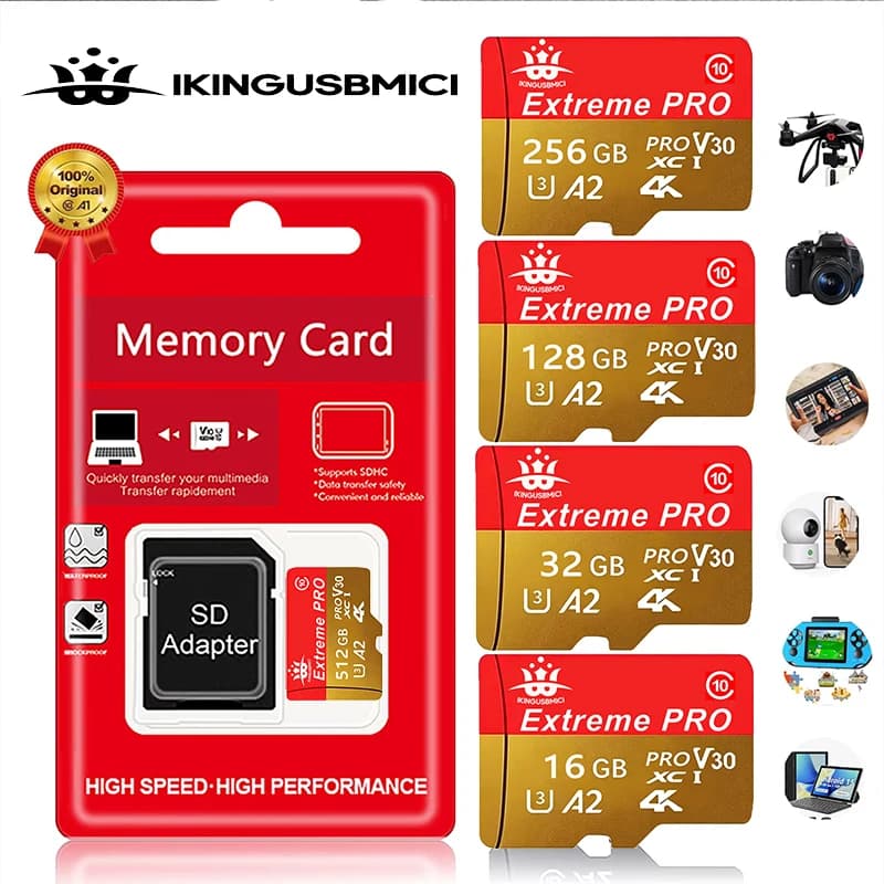 Ultra Micro SD 512GB 32GB U1 A1 Class 10 64GB 256GB Micr o SD Card SD/TF Flash Card Memory Card 512G microSD For PhonePC