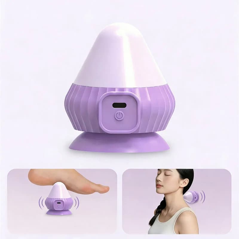 Electric Silicone Massage in Sfera, Mini Hand-Packless Muscular Massage, Fascial Vibration Massage Gun, Allevia la Fatica