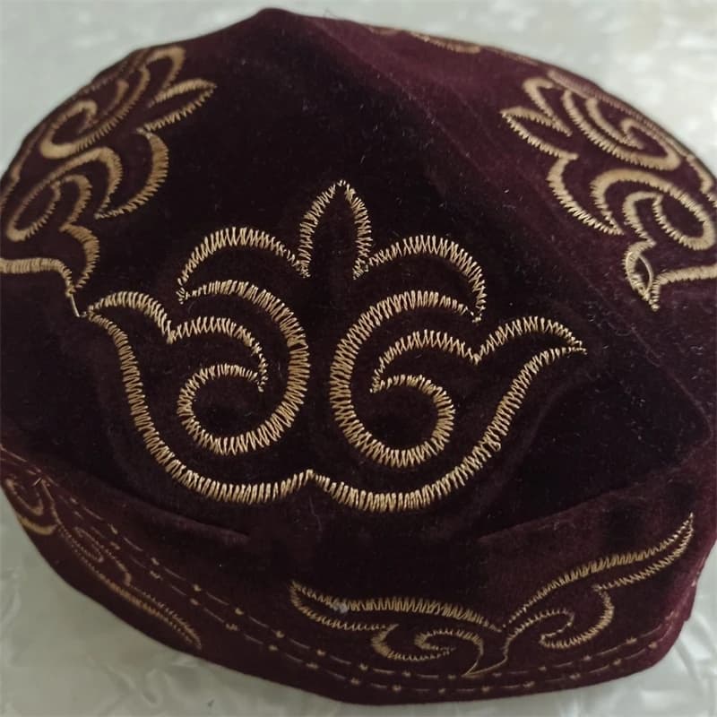 Cappelli Musulmani per Uomo, Copricapo da Preghiera con Ricamo a Mano, Kufi Islamico, Hijab, Copricapo Ebraico, per Feste, Stile Arabia Saudita