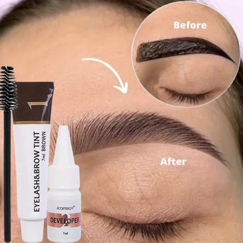 Eyebrow and Eyebrow Tint Kit 2 in 1, Mascara Effetto Tattoo, Eye Makeup Tools