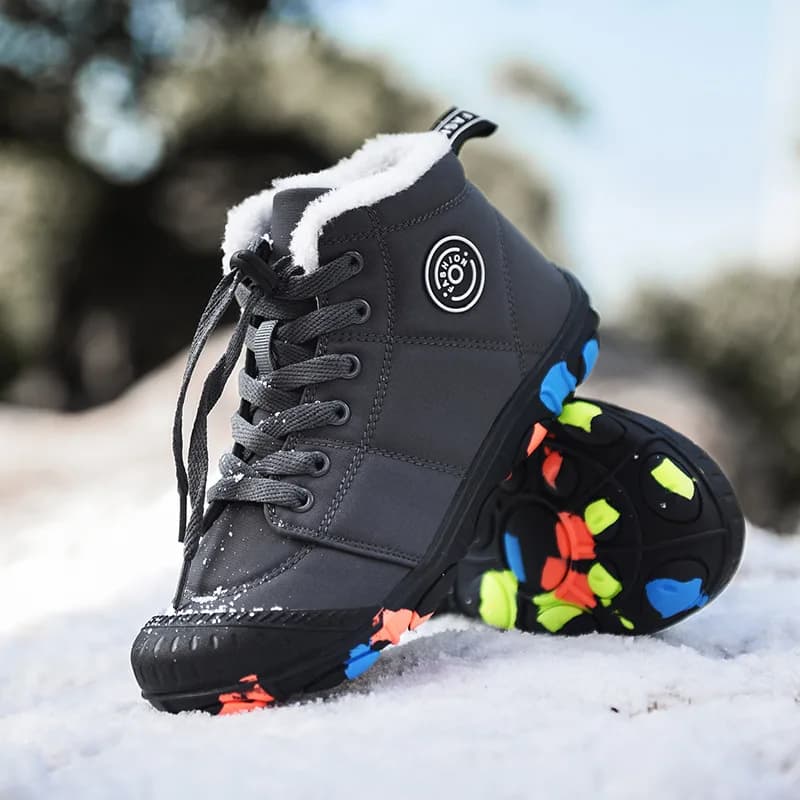 Winter Warm Women's Boots Plush Insole Unisex Snow Boots Non-slip Women Hiking Shoes Waterproof Walking Shoes