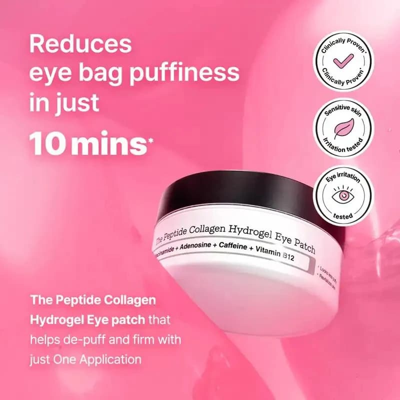 [COSRX Ufficiale] Patch Occhi Idrogel al Collagene Peptidico 60 Pezzi | Depuffing Rapido in 10 Minuti